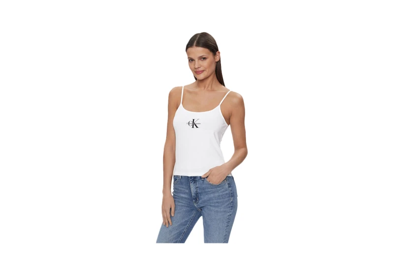 Calvin Klein Γυναικεία Αμάνικη Μπλούζα Λευκή