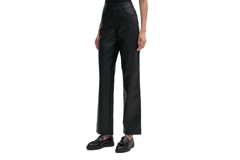 Calvin Klein Faux Leather High Rise Γυναικείο Παντελόνι
