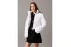 Calvin Klein Cropped Γυναικείο Puffer Μπουφάν Λευκό