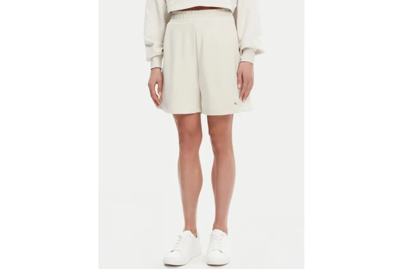 Calvin Klein Monogram Γυναικείo Αθλητικό Σορτς Λευκό