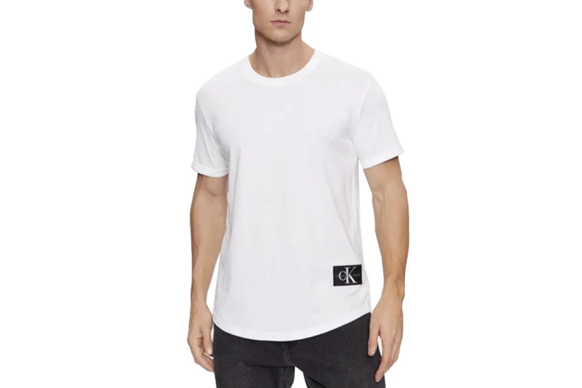 Calvin Klein Cotton Badge Ανδρικό Κοντομάνικο T-Shirt Λευκό