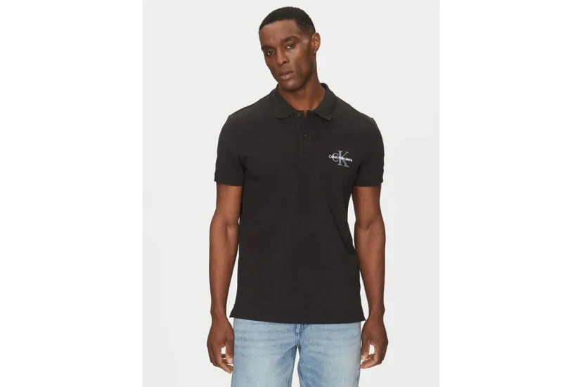 Calvin Klein Ανδρικό Κοντομάνικο Polo T-Shirt Μαύρο