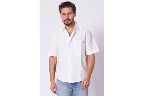 Calvin Klein Oxford Πουκάμισο Κοντομάνικο Ανδρικό (J30J327293 YAF)