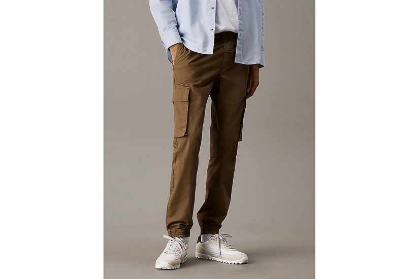 Calvin Klein Ανδρικό Cargo Παντελόνι Χακί