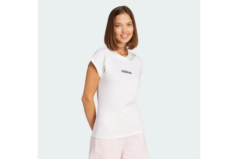 Adidas Performance Essentials Linear Κοντομάνικο T-Shirt Λευκό