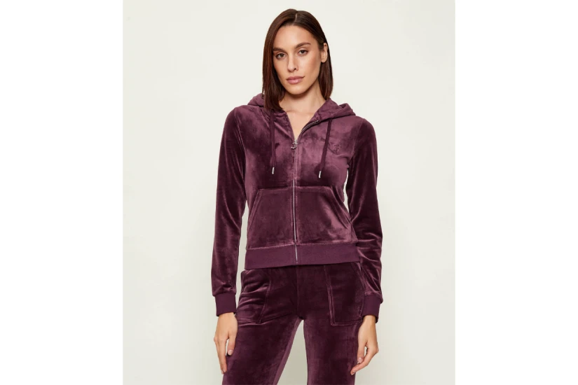 Juicy Couture Classic Velour Robertson Γυναικεία Ζακέτα Βελουτέ με Κουκούλα 