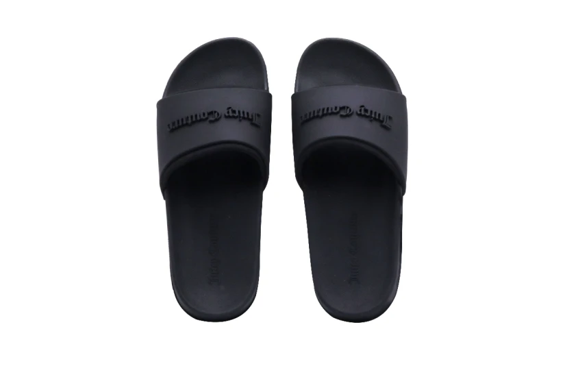Juicy Couture Embossed Slider Γυναικείες Παντόφλες Μαύρες