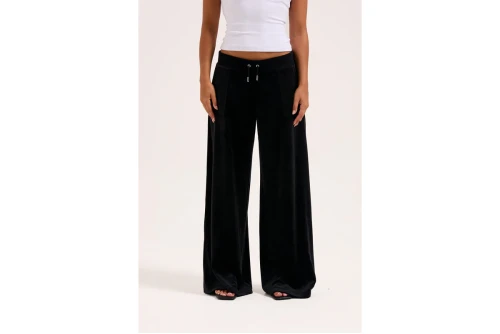 Juicy Couture Wide Leg Classic Velour Παντελόνι Φόρμας Γυναικείο (JCBBJ225803 101)