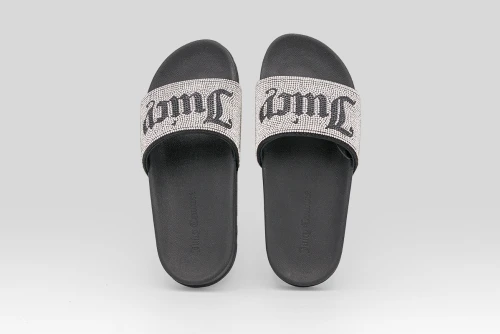 Juicy Couture Diamante Branded Παντόφλες (JCFYL222054 101 SILVER)