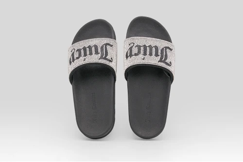 Juicy Couture Diamante Branded Παντόφλες (JCFYL222054 101 SILVER)