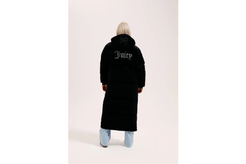 Juicy Couture Velour Longline Μπουφάν Puffer Γυναικείο (JCOIJ225552 101)