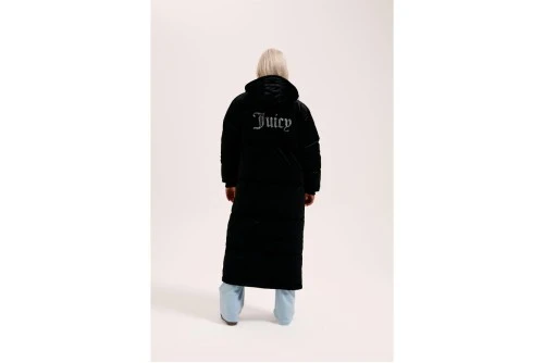 Juicy Couture Velour Longline Μπουφάν Puffer Γυναικείο (JCOIJ225552 101)