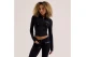 Juicy Couture Oola Diamante Jersey Γυναικεία Βαμβακερή Ζακέτα με Κουκούλα Μαύρη
