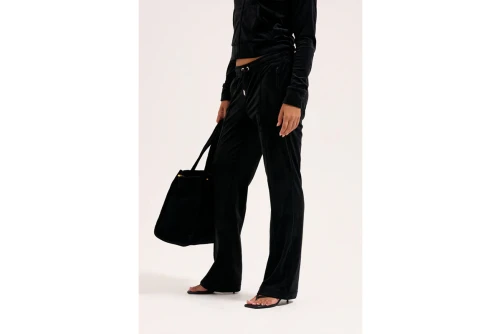 Juicy Couture Outline Diamante Wide Leg Παντελόνι Φόρμας Γυναικείο (JCWBJ225307 101)