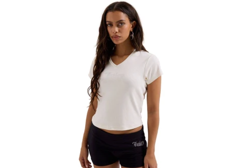 Juicy Couture Capped V-Neck T-Shirt Γυναικείο (JCWCT126318 181)