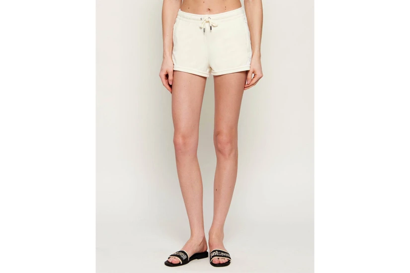 Juicy Couture Tamia Velour Outline Diamante Γυναικείο Αθλητικό Σορτς Εκρού