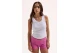 Juicy Couture Ribbed Outline Diamante Racer Γυναικεία Αμάνικη Μπλούζα Λευκή