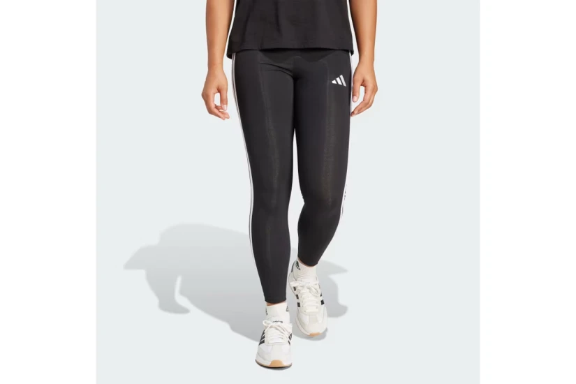 Adidas Essentials 3-Stripes Γυναικείο Μακρύ Κολάν Μαύρο, Λευκό