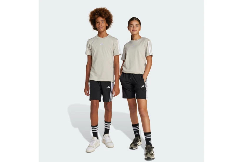 Adidas Performance Essentials 3-Stripes Αθλητική Βερμούδα Μαύρη, Λευκή
