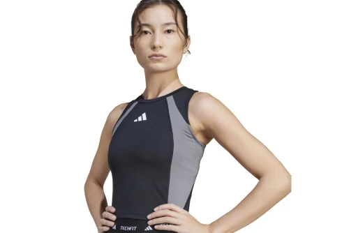 Adidas Performance Techfit Colorblock Μπλούζα Αμάνικη Γυναικεία (JE3670)