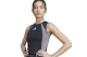 Adidas Techfit Colorblock Γυναικεία Αμάνικη Μπλούζα Μαύρη, Γκρι