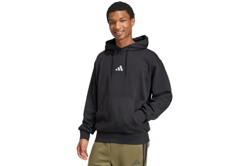 Adidas Performance Feelcozy Ανδρικό Φούτερ με Κουκούλα Μαύρο