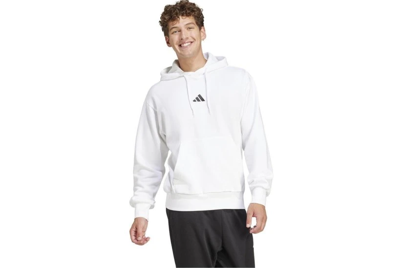 Adidas Performance Feelcozy Ανδρικό Φούτερ με Κουκούλα Λευκό