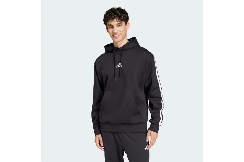 Adidas Performance Essentials 3-Stripes Fleece Ανδρικό Φούτερ με Κουκούλα