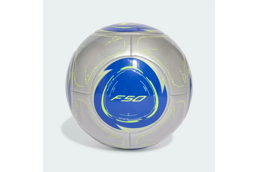 Adidas Performance Messi Club Μπάλα Ποδοσφαίρου Ασημί, Μπλε Σκούρο, Κίτρινο Φλούο