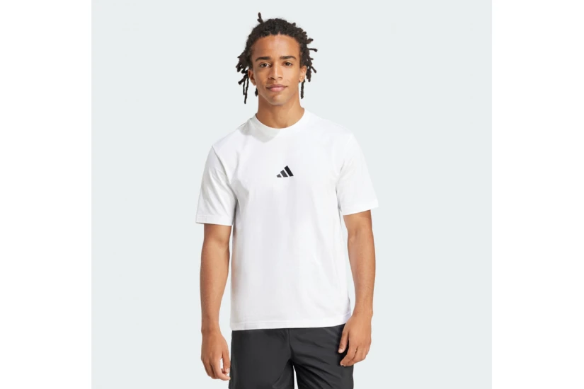 Adidas Performance Essentials Small Logo Single Jersey Ανδρικό Κοντομάνικο T-Shirt Λευκό