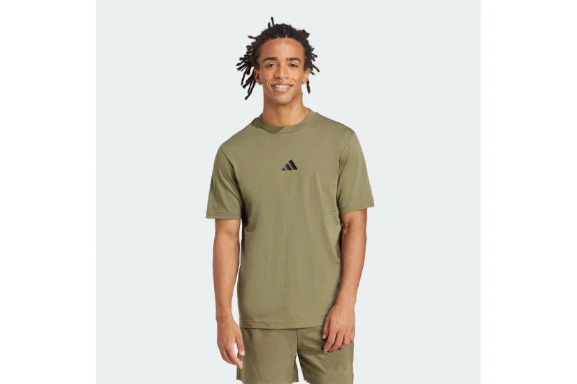 Adidas Performance Essentials Small Logo Single Jersey Ανδρικό Κοντομάνικο T-Shirt Χακί