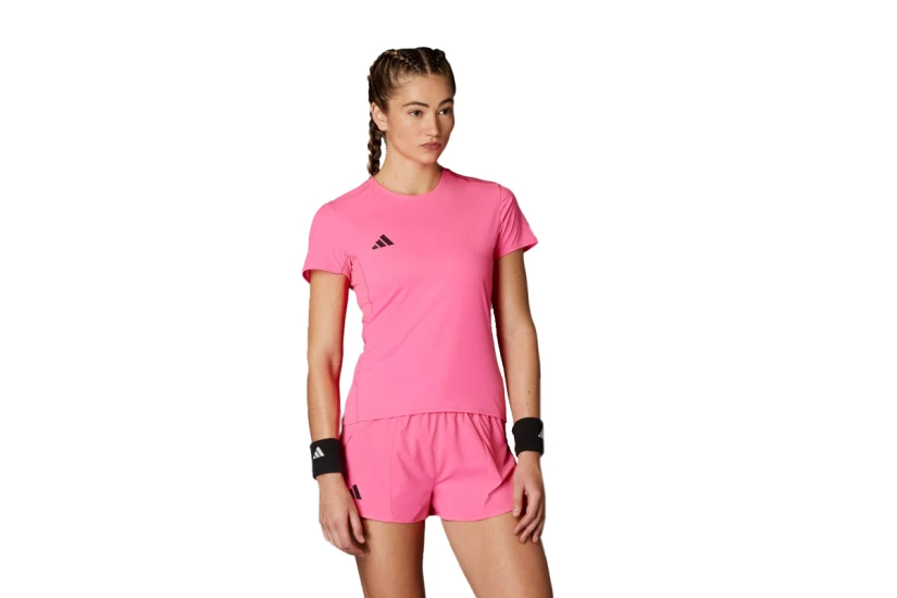 Adidas Performance Adizero Essentials Running Γυναικείο Κοντομάνικο T-Shirt Ροζ