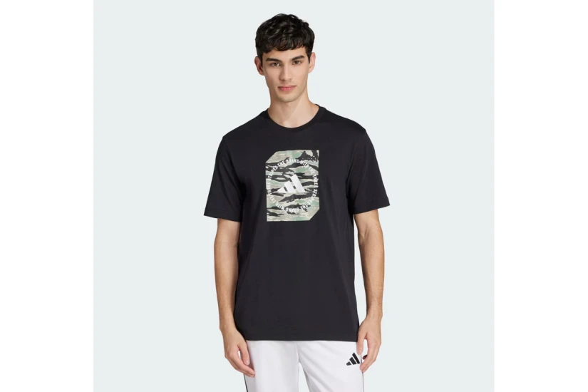 Adidas Performance Camo Shape Graphic Ανδρικό Κοντομάνικο T-Shirt Μαύρο