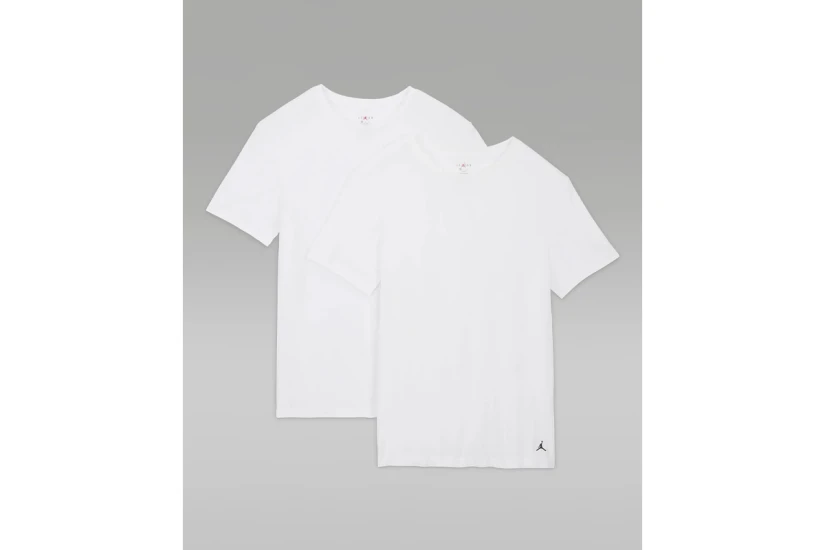 Jordan Flight Cotton Stretch Κοντομάνικο T-Shirt Λευκό 2 Τεμάχια