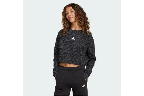 Adidas Performance Future Icons Cropped Μπλούζα Με Λαιμόκοψη (JM1367)