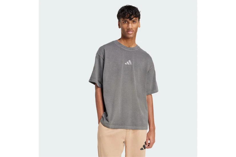 Adidas All SZN Washed Ανδρικό Κοντομάνικο T-Shirt Γκρι 