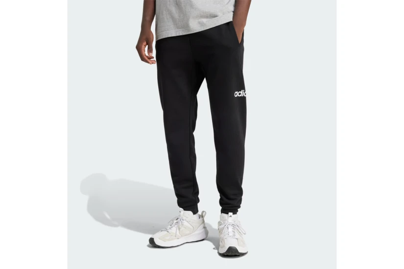 Adidas Essentials Linear Fleece Ανδρικό Παντελόνι Φόρμας Μαύρο