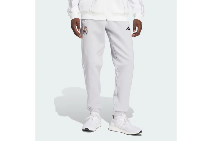Adidas Performance Real Madrid Ubp Ανδρικό Παντελόνι Φόρμας Γκρι Ανοιχτό