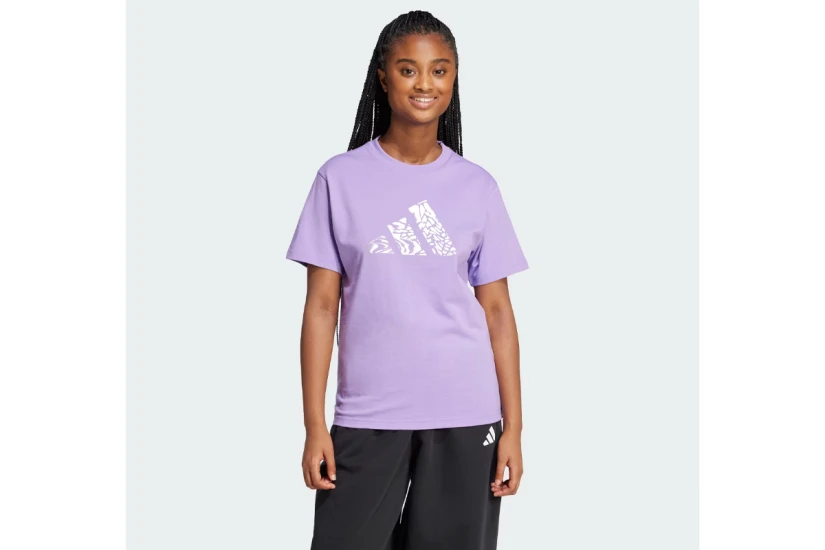 Adidas Performance Tech Metallic Graphic Γυναικείο T-Shirt Μωβ