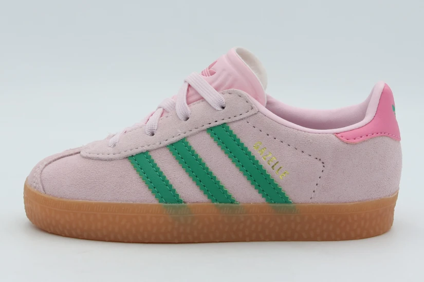 Adidas Originals Gazelle Comfort Closure Elastic Lace Βρεφικά Sneakers Ροζ, Πράσινα, Καφέ
