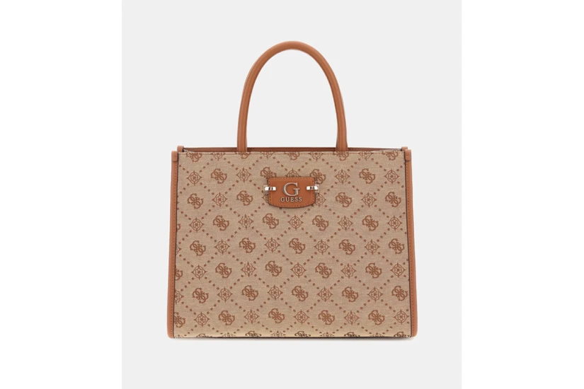 Guess Neda 4G Peony Logo Τσάντα Ωμου - Χειρός Μπεζ, Καφέ