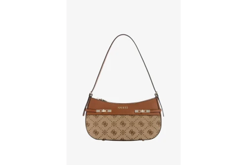 Guess Melinda Logo Τσάντα Ώμου - Χειρός (JP990217 LATTE LOGO)