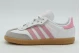 Adidas Originals Samba OG Comfort Closure Elastic Lace Βρεφικά Sneakers Λευκά, Ροζ, Γκρι