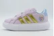 Adidas Disney Frozen Grand Court 3.0 Βρεφικά Sneakers Λιλά, Σιέλ, Χρυσά, Λευκά