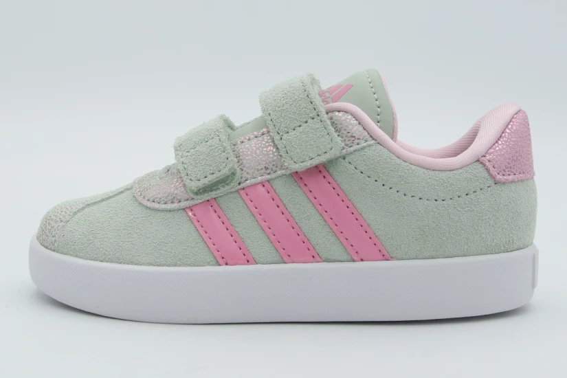 Adidas Performance VL Court 3.0 Βρεφικά Sneakers Γκρι, Ροζ, Λευκά