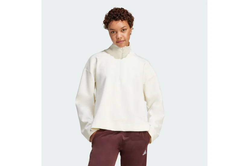 Adidas All SZN Soft Lux Γυναικεία Μακρυμάνικη Μπλούζα Εκρού