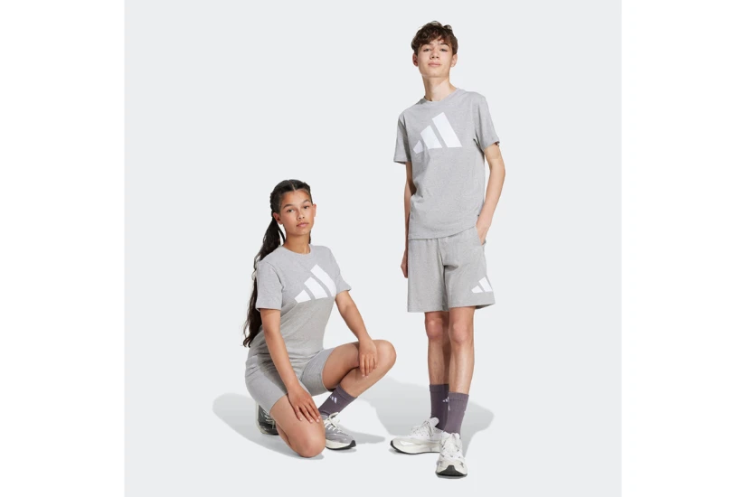 Adidas Performance Essentials Παιδική Αθλητική Βερμούδα Γκρι, Λευκή