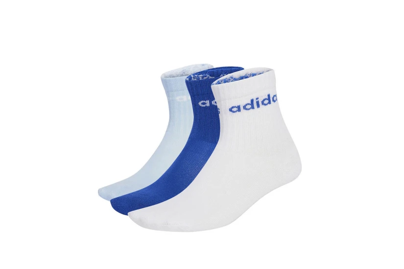 Adidas Performance Linear Παιδικές Ψηλές Κάλτσες 3 Ζευγάρια Μπλε, Γαλάζιες, Λευκές