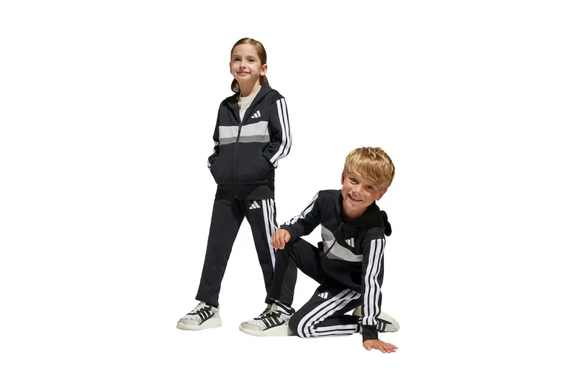 Adidas Performance Sportswear 3-Stripes Παιδικό Σετ Ζακέτα με Κουκούλα - Παντελόνι Φόρμας