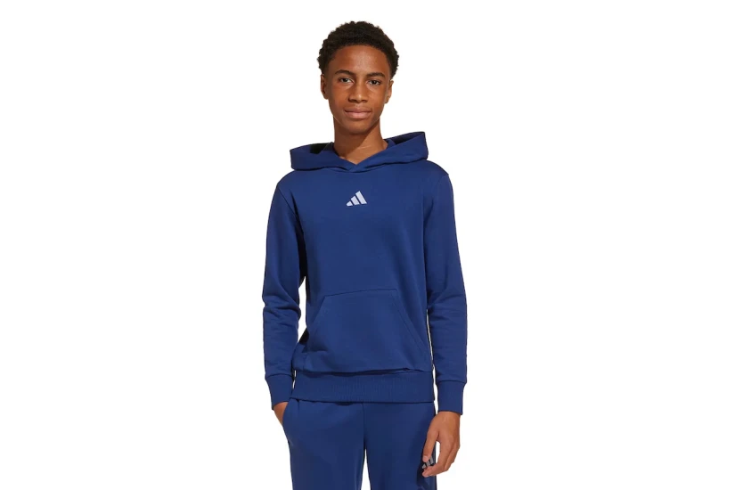 Adidas Performance Essentials Fleece Παιδικό Φούτερ με Κουκούλα Μπλε Σκούρο